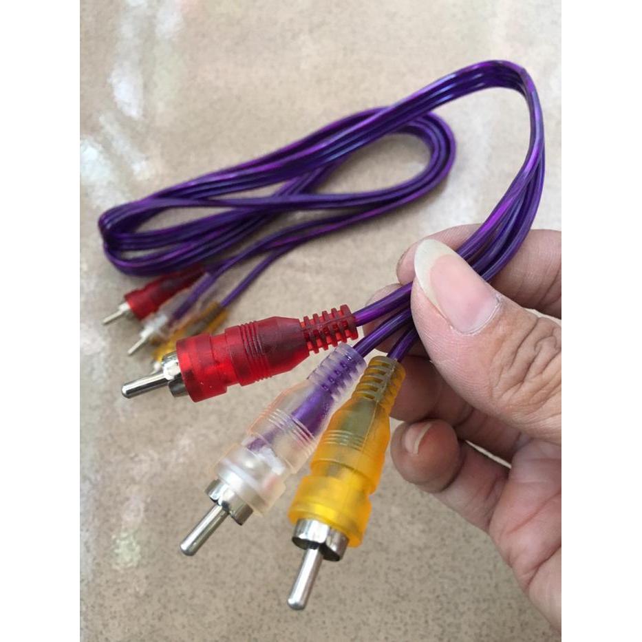 Kabel Jack Rca 3-3 Kabel Av Audio Video Kabel Dvd Merah Putih Kuning Populer