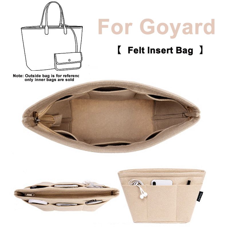 EverToner Felt Insert Bag Organizer for Goyard Tote Makeup Handbag Organizer Travel Inner Purse