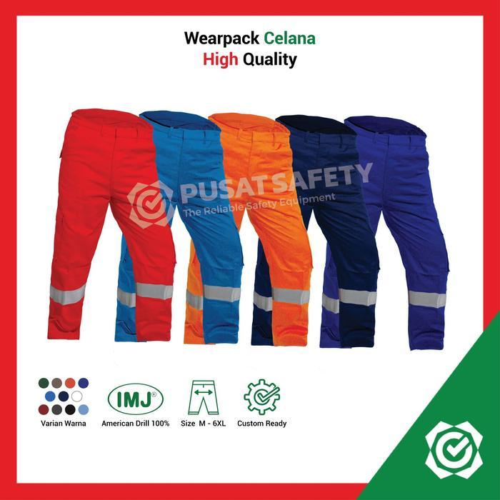 Celana Wearpack Safety Kerja Proyek IMJ Jumbo 2XL-6XL Panjang Pria