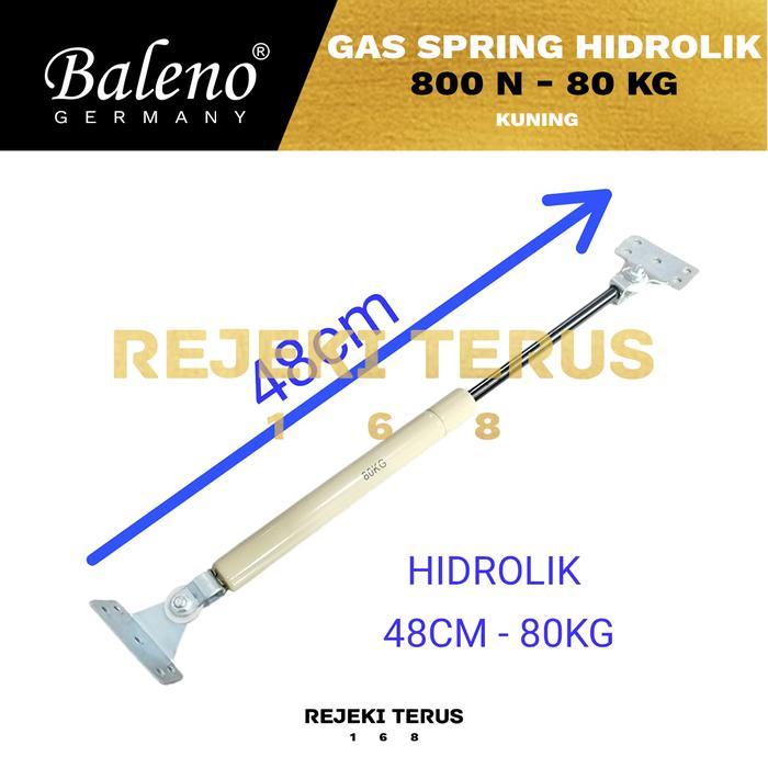 Hidrolik Gas Spring 800 N - 80 Kg Kuning / Ranjang Tempat Tidur Pintu Lemari