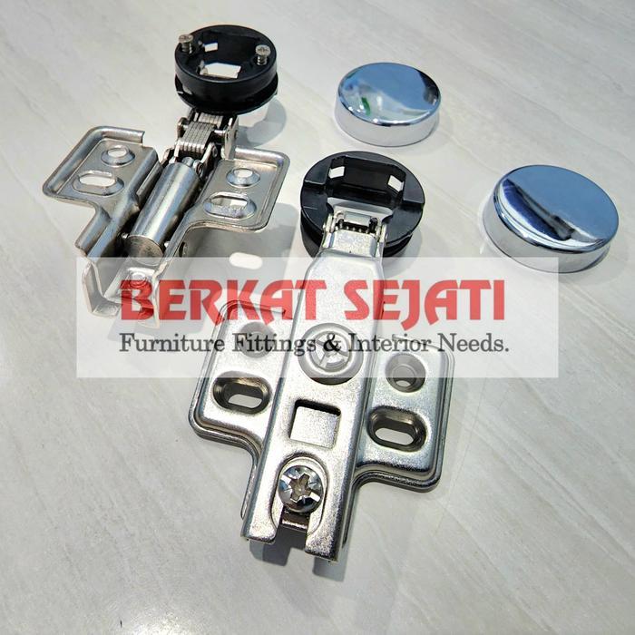 Engsel Kaca Engsel Sendok Kaca Slow Motion Soft Close Hidrolik Chrome .