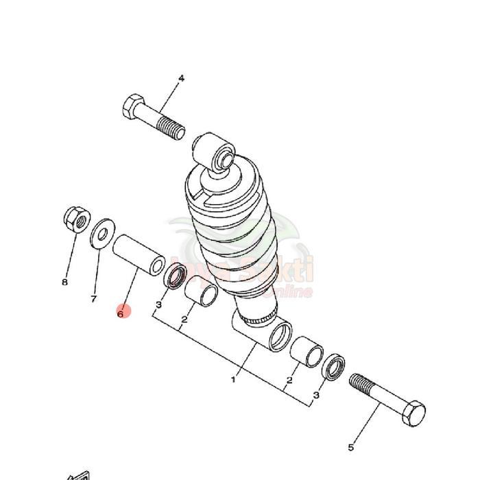 TERLARIS BOS SHOCK BELAKANG BAWAH SCORPIO SCORPIO Z ASLI YAMAHA