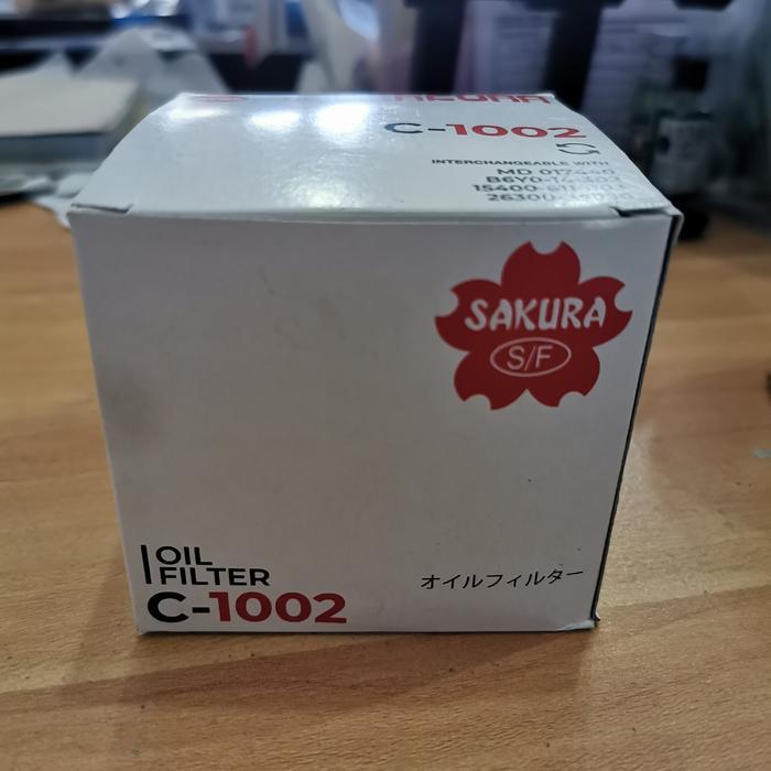 TERLARIS FILTER OLI/OIL FILTER SAKURA C1002/C-1002/MD017440/15400-611-003