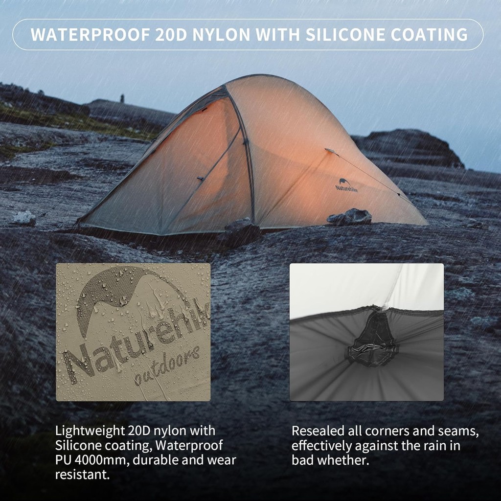 Naturehike Cloud Up Pro 1 2 3 Person Tent Outdoor Camping Tent Ultralight Waterproof Tent Free