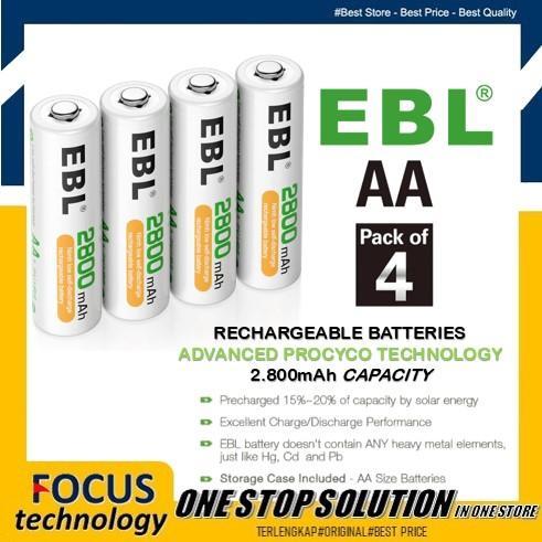 [] EBL Battery AA 2800 mAH Rechargeable