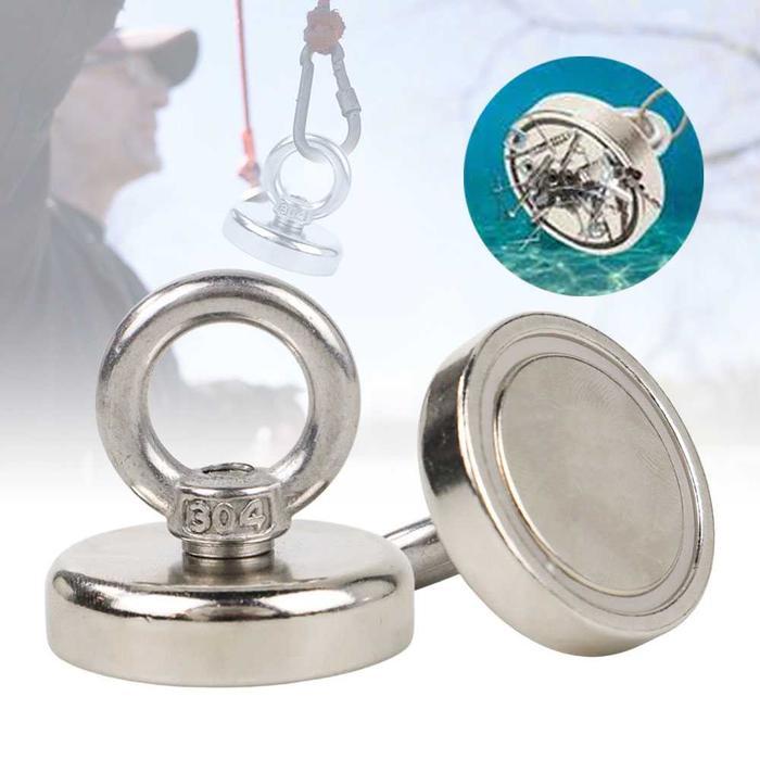 ASLI Taffware Magnet Gantungan Round Hook Strong Neodymium N35 32kg 32mm - SNJ32 READY STOCK