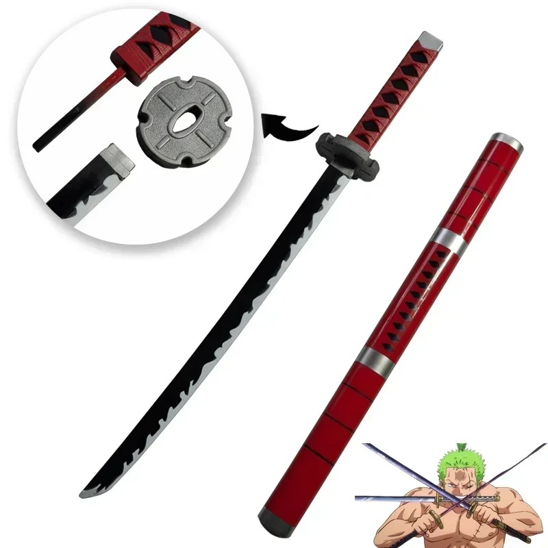 1:1 Anime One Piece Roronoa Zoro Katana Sword PU Wado Ichimonji Sword Role Playing Aki Mizu Samurai