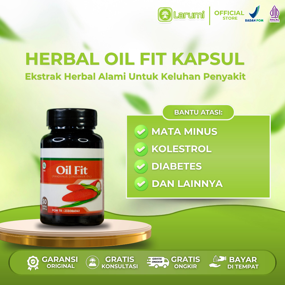 OilFit 50 Kapsul - Herbal Alami Obat Benjolan di Leher, Tiroid, Lipoma - Tanpa Efek Samping Sudah BP