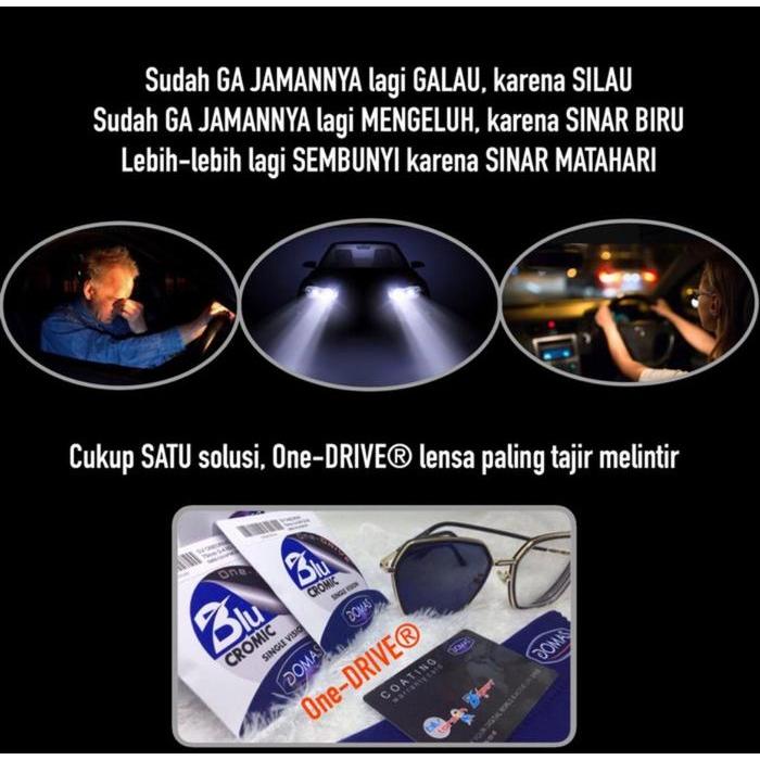 Lensa Minus Domas Minus One Drive Bluecromic Night Drive UV420 Blugard