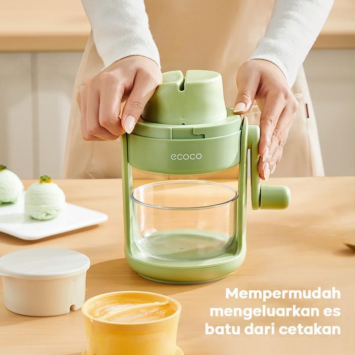 Ecoco Ice Shaving - Serutan Es Manual Penghancur Es Portable Mesin Serut Es Tanpa Listrik Alat