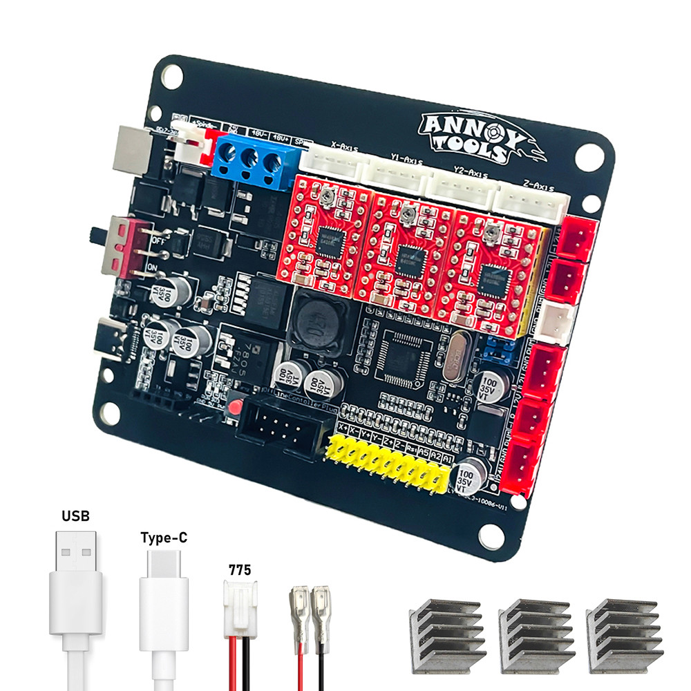 GRBL CNC Router Controller 3Axis Stepper Motor Driver Connect 300W Spindle Double Y Axis USB Driver 