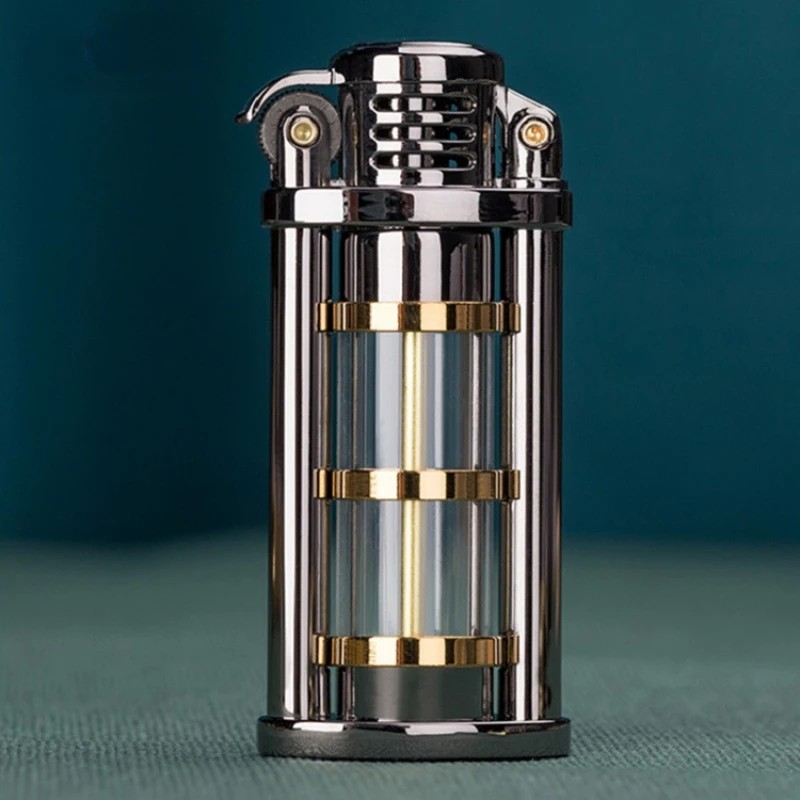ZORRO Creative Visual Transparent Oil Tank Old-fashioned Grinding Wheel Windproof Kerosene Lighter M