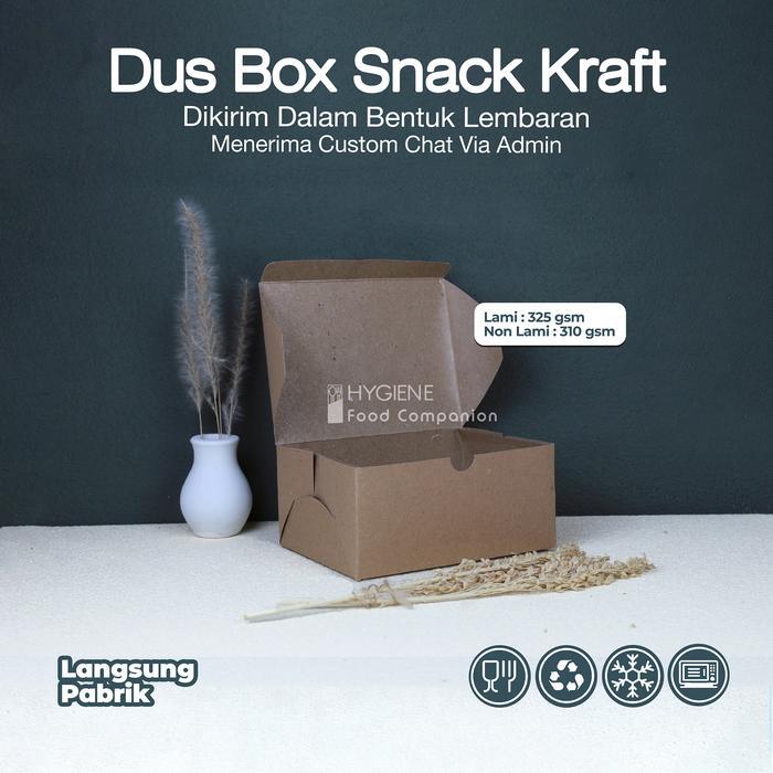 dus kue 12x16 / dus snack box 12 x 16 / kotak kue laminasi tebal (PER PACK)