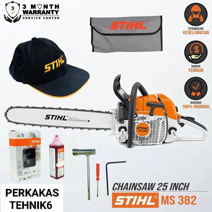 PROMO Mesin Gergaji Senso STIHL MS-382 Bar 25"Inchi Original Madein Brazil
