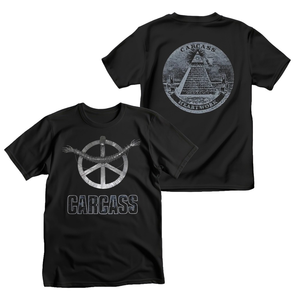 Carcass Heartwork T-Shirt Men's and Women's Short Sleeve Retro Metal Rock Band Tops Brand T-shirt