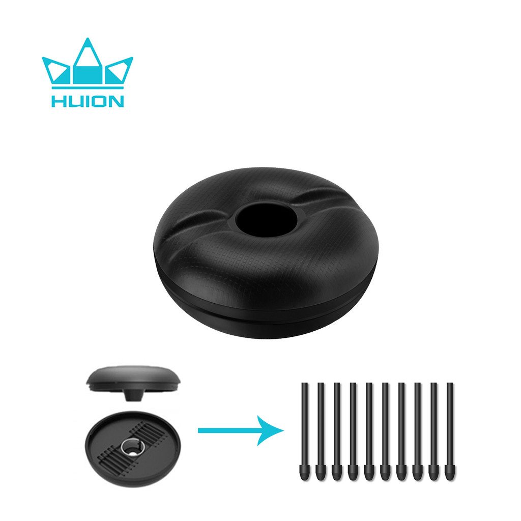 Huion Pen Holder with 10pcs Pen Nibs for Drawing Digital Pen PW517 Kamvas 22 Kamvas Pro 24 Graphica