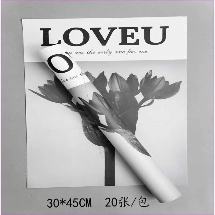 COOKIE - flower wrapping cellophane paper kertas buket korean import motif