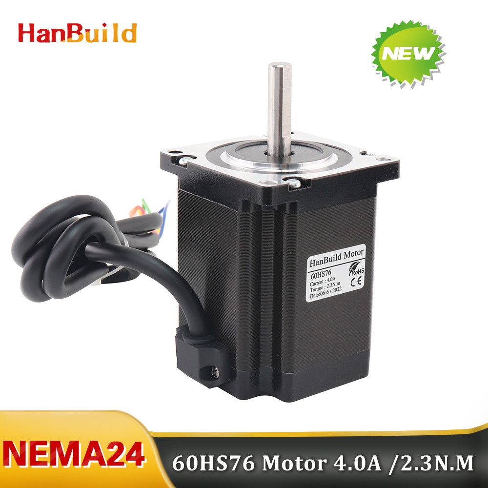 Nema24 Stepper Motor 60Hs76 24V 1.8 Degree Motor 4-Lead 2.3N.M 4.0A For 3D Printer Accessories 60