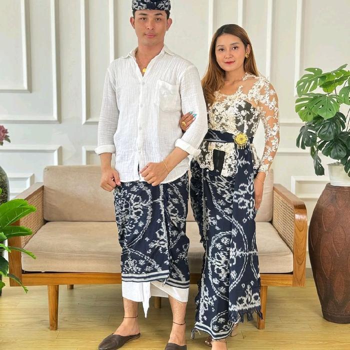 kamen blanket couple bali - Baju Sembahyang - Kamen Selendang Saput Udeng pria wanita