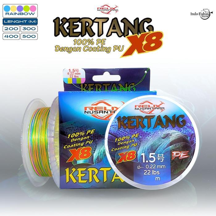 KERTANG X8 200 300 400 500 Meter Senar Pancing Benang PE Relix Nusantara Ikan Umpan