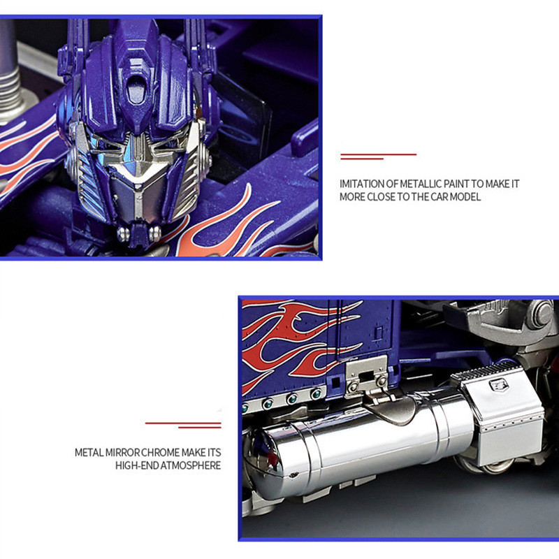 30CM Transformation Optimus Prime Bumblebee Megatron Black Gold Robot Toy Alloy Star Commander Truck