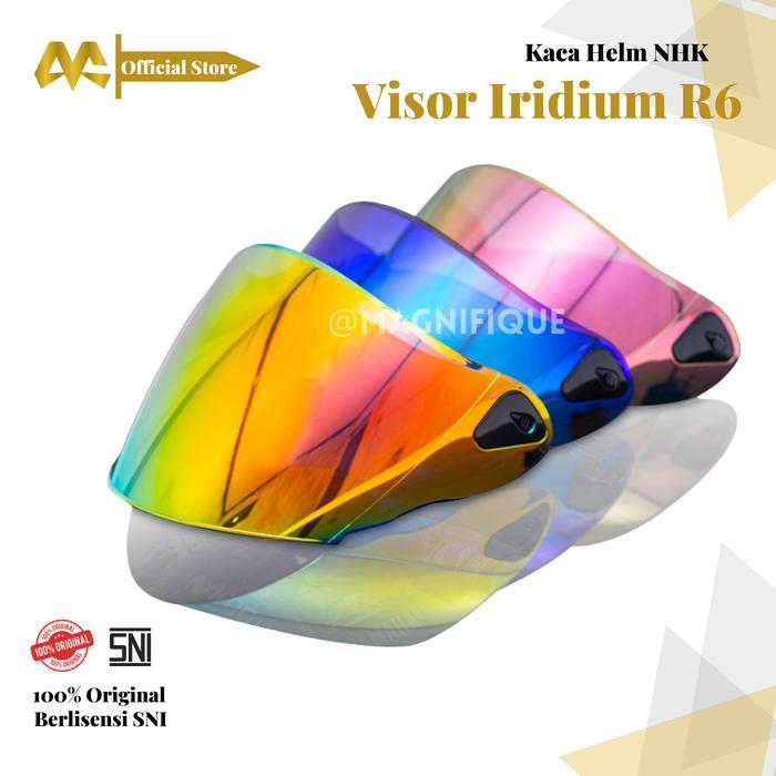 Kaca Helm NHK R6 Original Iridium Visor NHK R6 Venom Kaca Helem NHK R6
