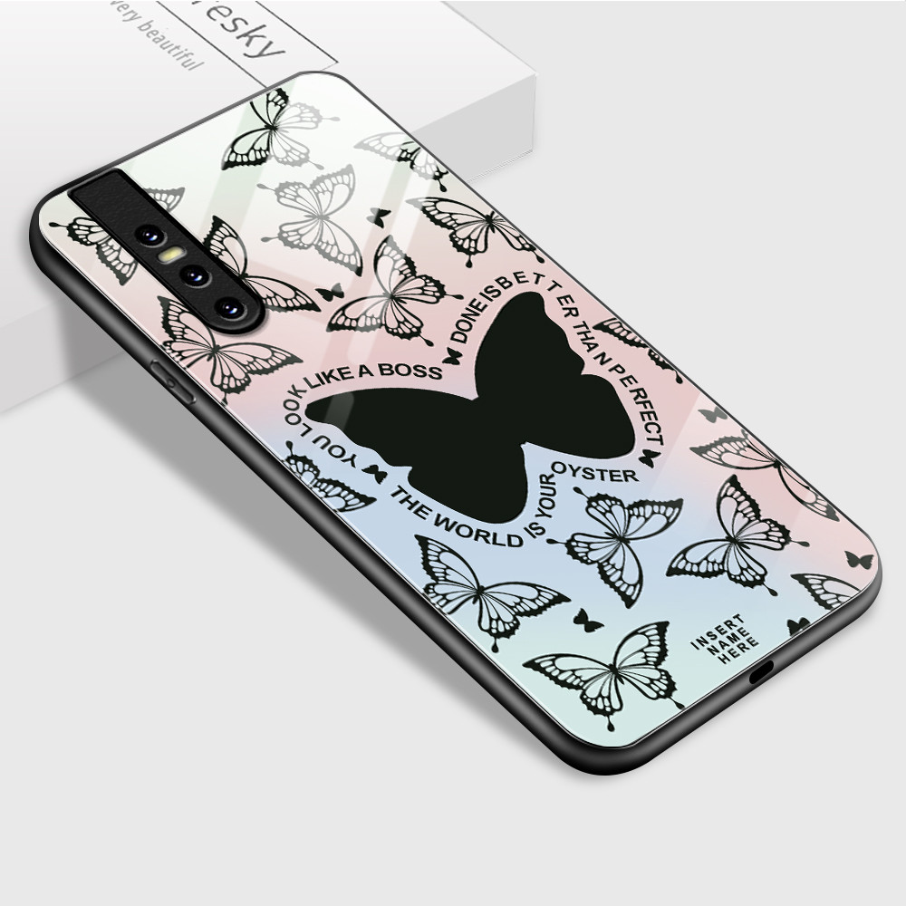 HardCase Kaca Casing For VIVO V15 Pro 1818 Case Kesing Hp Phone DLJ A1-2085 BL