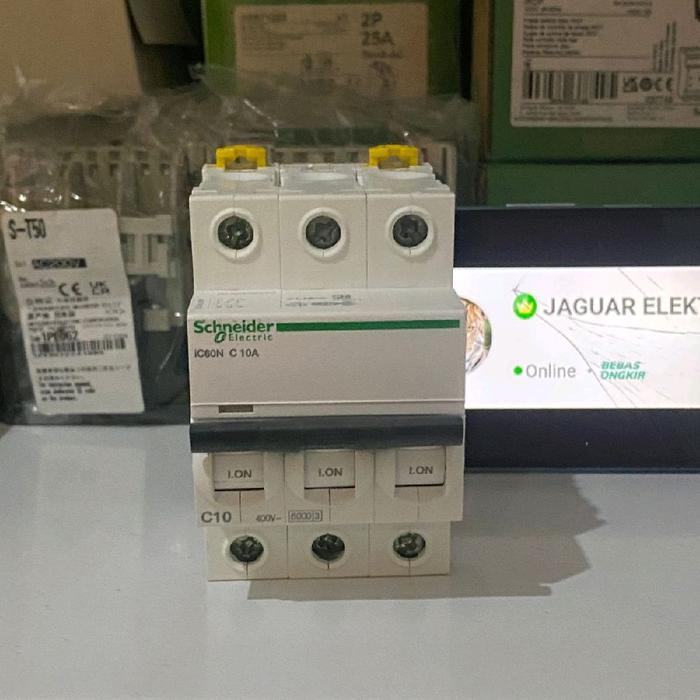 Mcb 3P 10A Ic60N Schneider Original / Mcb Ic60N 3P 10A Schneider