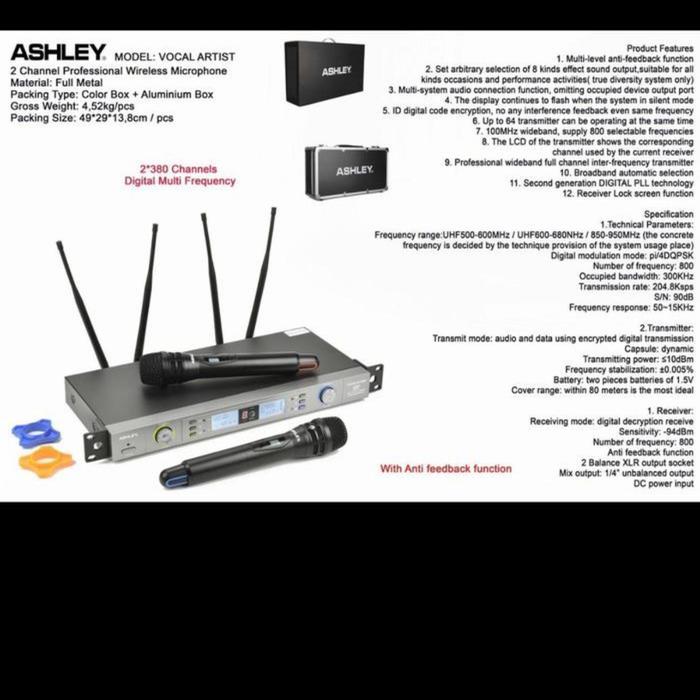 Terlaris Mic Wireless AshleyVocal Artist free koper ORI SALE