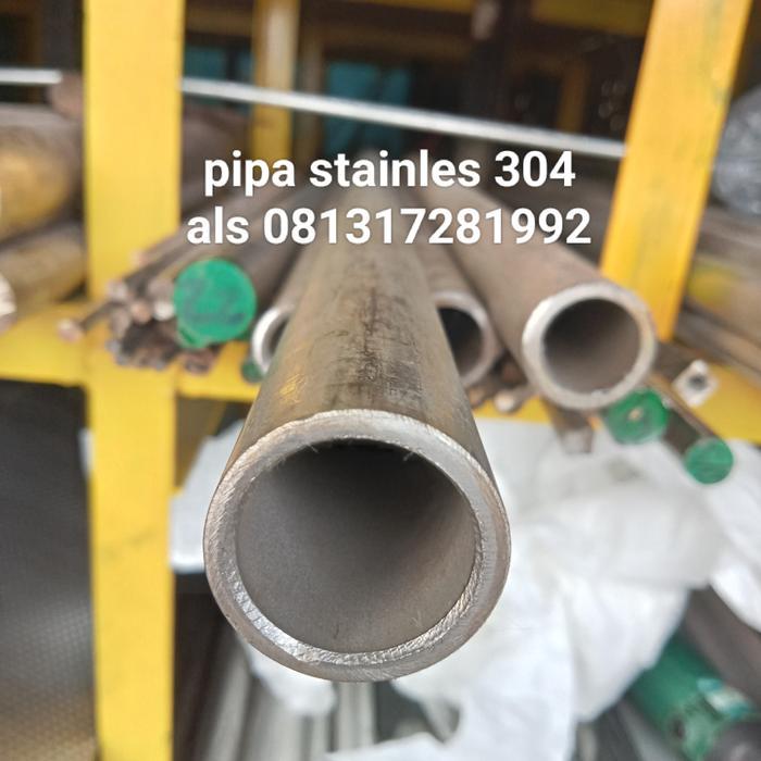 PIPA STAINLES 304 OD 25MM TEBAL 2MM PANJANG 25 CM