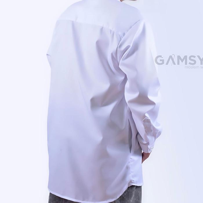Baju Koko Polos Pria Dewasa Lengan Manset/Koko Gamsyi