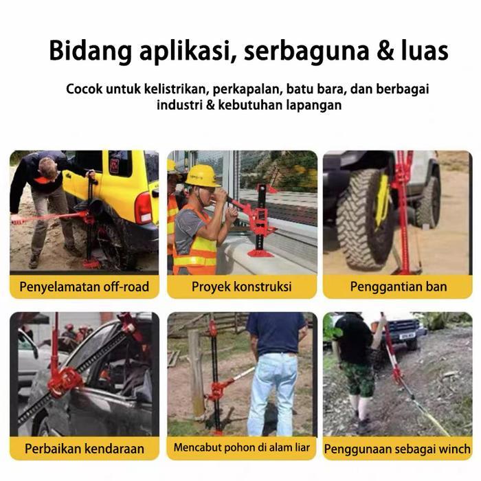 Dongkrak Mobil Serbaguna untuk Semua Medan - Dongkrak Pertanian 60 Inch, Alat Penyelamatan Offroad,