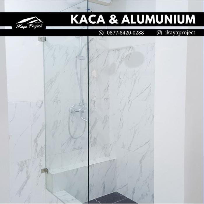 Kaca 10mm tempered sekat kamar mandi kaca cermin kamar mandi