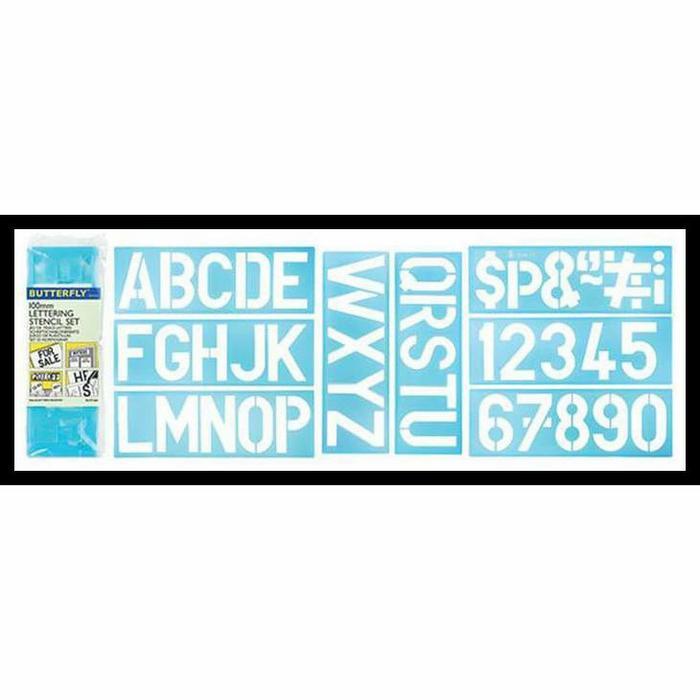 Promo Penggaris Huruf Lettering Stencil Set 10