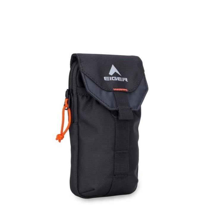 Dompet Pria Tas Hp Eiger Graphon Vertical V.2 Smartphone Case 910003861 Black Original With Strap