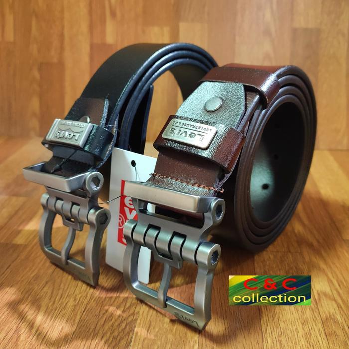 Sabuk Pria Ikat Pinggang Pria Kulit Asli 4Cm Kepala Tusuk Model Robot