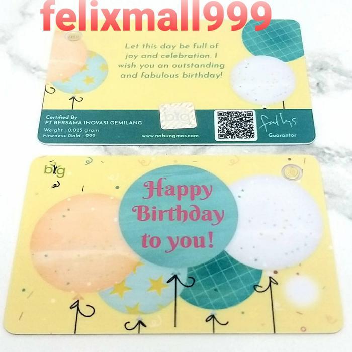 GIFT SERIES BIG EKSEKUTIF PVC HBD HAPPY BIRTHDAY BALON 0.025 GR