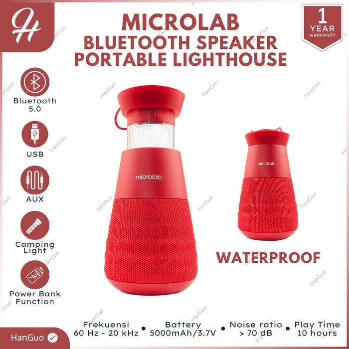 Microlab Lighthouse Bluetooth Speaker Portable Camping Outdoor