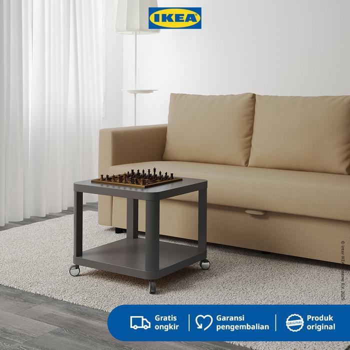 IKEA TINGBY Meja Samping dengan Roda 50x50 cm Furniture