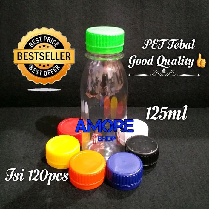 90Pcs Botol Plastik 100-125ml Botol ZamZam Madu Tinta Jelly Sirup Obat