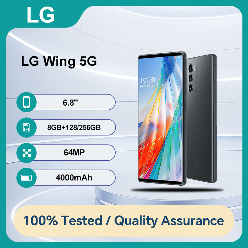 Unlocked Original LG Wing 5G F100 128GB 8GB RAM/ 256GB 8GB RAM 6.8 inches 64MP Android 10