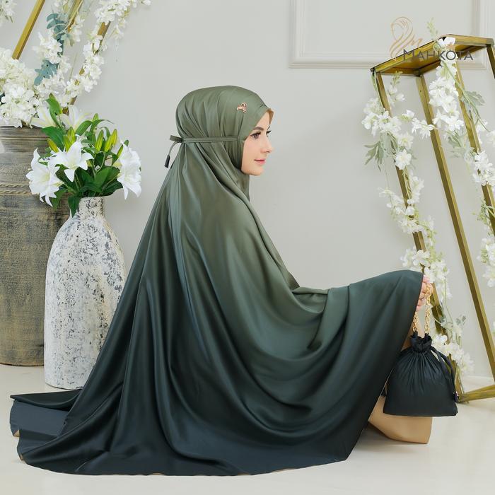 (Free Sajadah) Mukena Aleta 2 In 1 By Mahkota786 Mukena Sultan Sutra Silk Dewasa Remaja Mukenah