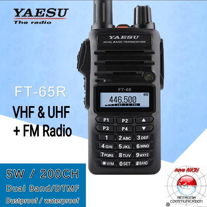 HT Yaesu FT65 R Dualband VHF UHF YAESU FT-65R +FM Radio Bergaransi