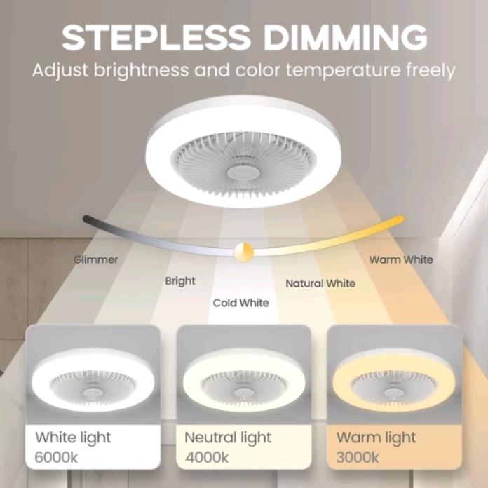 Lampu Led Kipas Angin Remote Control Bohlam Led Plafon Lampu Listrik Gantung Remot Kontrol Serbaguna