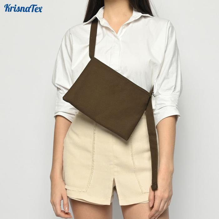 Eiger - Krisnatex Sling Bag Kanvas Premium S - Tas Selempang Slempang Shoulder Slingbag Pria