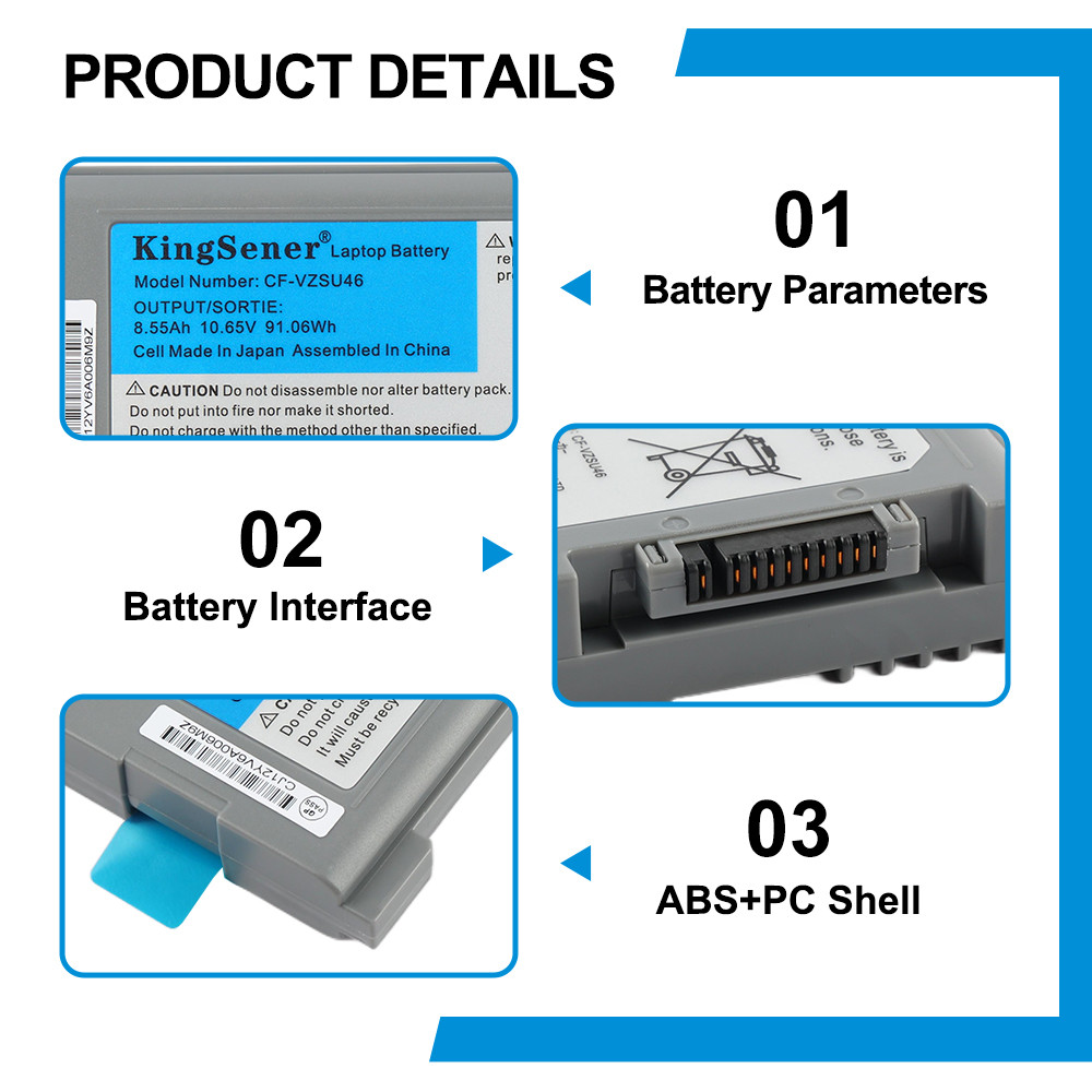 KingSener 10.65V 8550mAh Battery CF-VZSU46 For Panasonic Toughbook CF-30 CF-31 CF-53 Series