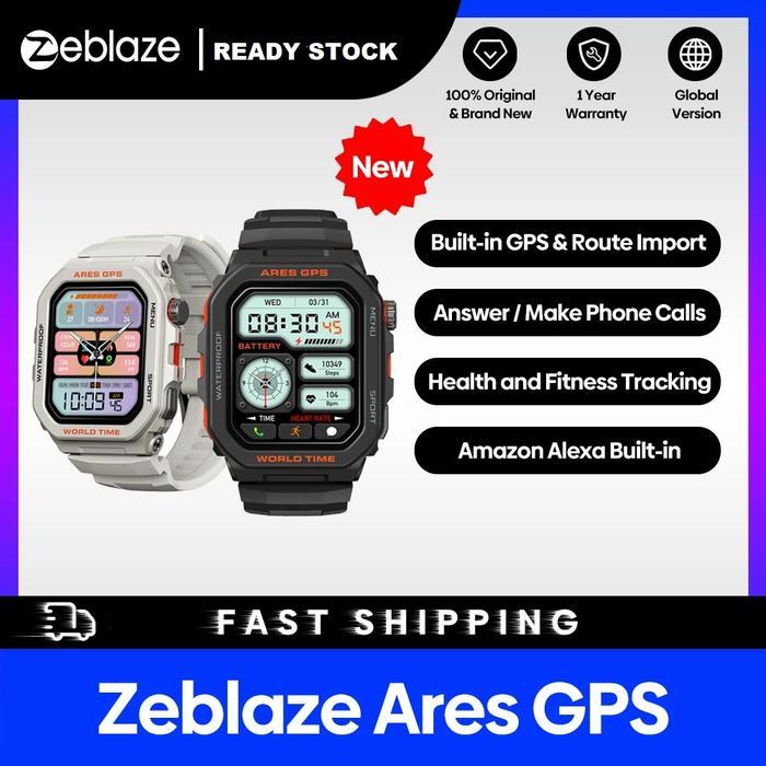 New Best Quality 100% Original Zeblaze Ares Gps Smart Watch Alexa Built-In Bluetooth Calling Heart