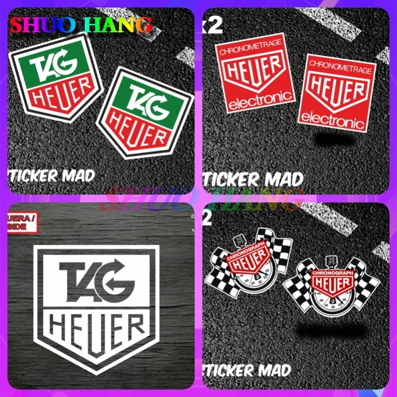 Stiker Mobil Garpu Suspensi Sepeda Motor Replika Logo Tag Heuer Stiker Mobil Garpu Suspensi Sepeda M