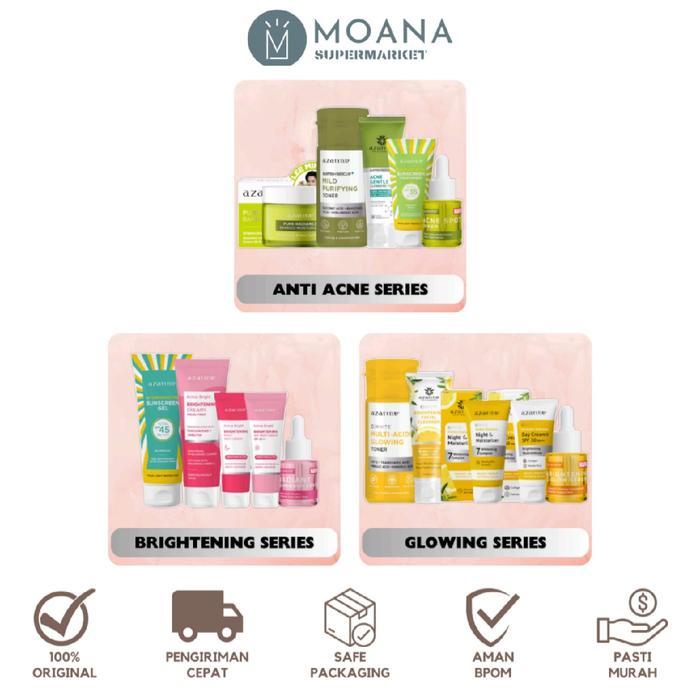 Azarine Paket Perawatan Lengkap Perawatan Jerawat / Mencerahkan / Glowing Terbaru !!!