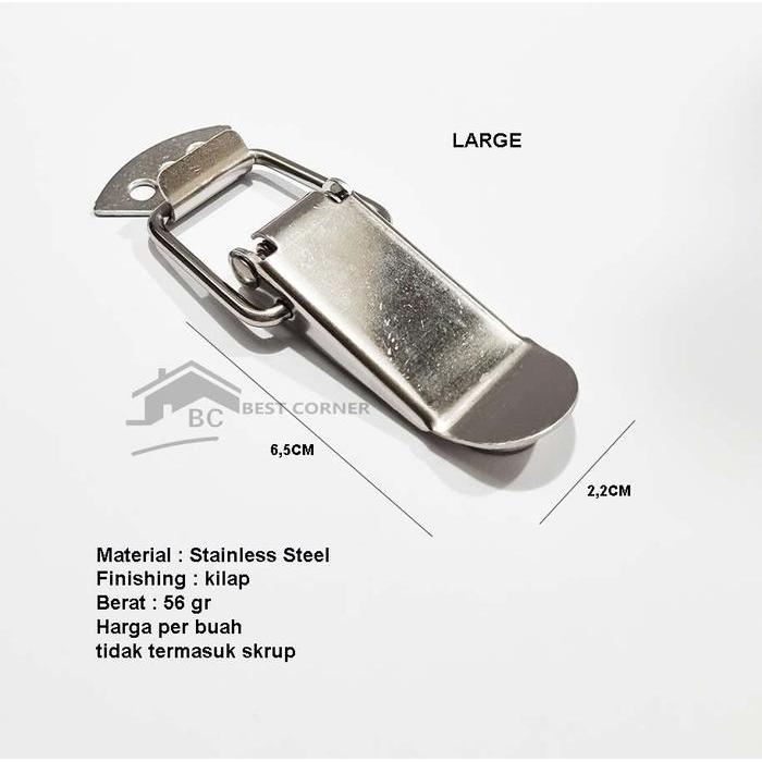 Kaitan Koper LARGE STAINLESS STEEL / Overval / Kaitan peti / Koper
